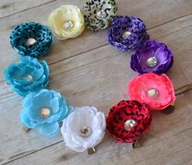 10 Flower Clip Set 