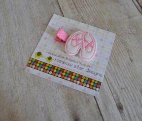 Ballerina Embroidered Hair Clip 